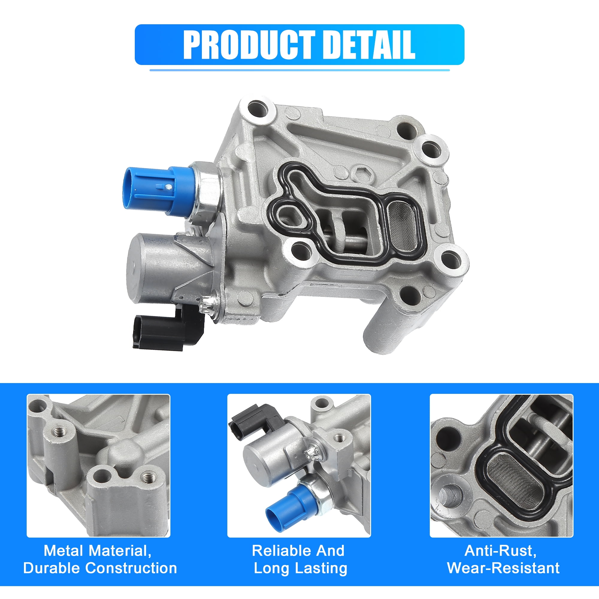 Engine Variable Valve Timing VVT Solenoid with Sensor Fit for Honda Accord L4 2.4L 2008-2012