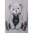 thumbnail image 4 of HEADS OR TAILS Mens Rhinestone Tee Seated Bear With Green Crown, Grey, L, 4 of 4