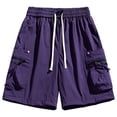 thumbnail image 3 of Cargo Shorts for Men Summer Casual Lightweight Breathable Elastic Waist Straight Leg Relaxed Fit Shorts with Pockets, 3 of 4
