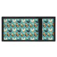 thumbnail image 3 of CHAQLIN Children's Wallet Rooster and Daisy Pattern Compact Teen Wallet for Sports, Polyester Zipper Closure Trifold Pouch, 3 of 4