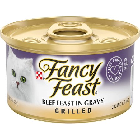 Fancy Feast Grilled Beef Feast in Gravy Adult Wet Cat Food, 3 OZ (Pack of 12)