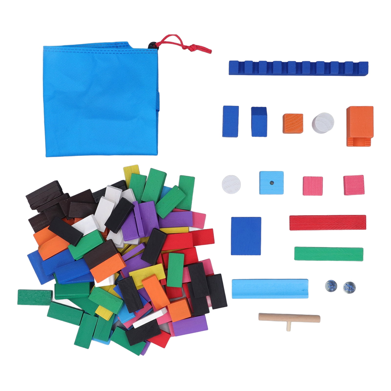 Domino Building Blocks 120Pcs Colorful Bulk Dominoes Racing Tiles for Kids Birthday Walmart