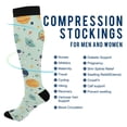 thumbnail image 2 of FORMRS Womens Knee High Socks Casual Long Thick Travel Daily Wear, 2 Pairs, Space Patterns, 2 of 6