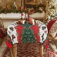 thumbnail image 4 of Mantel rectangular de Navidad Zefei Wu 60 x 70 pulgadas patrón de cinta de acebo lavable resistente a las arrugas, 4 of 5