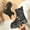 #193-Black, variant on British Style Winter Ankle Boots for Women – Round Toe Chunky Sole with Block High Heel, Fashion Casual Solid Color Footwear