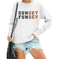 thumbnail image 4 of Sundey Fundey Football Sweatshirts for Women 2025 Long Sleeve Crewneck Football Season Sweatshirt Pullover Tops, 4 of 6