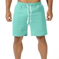 thumbnail image 1 of PEASKJP Gym Shorts Men Quick Dry Mesh Basketball Shorts with Pockets,Light Blue L, 1 of 5