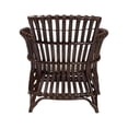 thumbnail image 4 of Pemberly Row Very Dark Brown Rattan Openwork Arm Chair with Cushion, 4 of 10