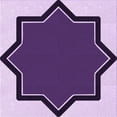 thumbnail image 1 of Ahgly Tapis d'Intérieur Lavable en Machine Carré Transitionnel Iris Violet, 4 Pieds Carré, 1 of 7