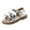 Silver, variant on Little Girl Sandals Toddler Soft Leather Toddler Sandals Soft Non-slip Soles Baby Shoes for Girls Size 12.5 (Silver,Little Kids 12.5)