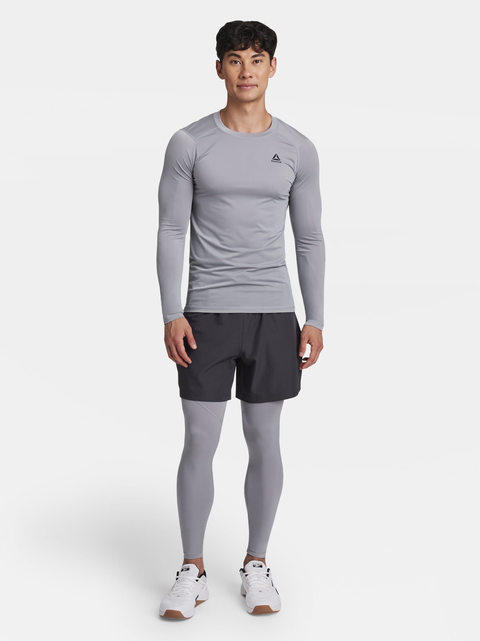 Reebok Men's and Big Men's Kinetic Compression Long Sleeve Top, Sizes XS-5XL