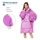 thumbnail image 2 of Sudadera Cobija Bluelander con Capucha, Manta Térmica, Unitalla, Lila, 2 of 4