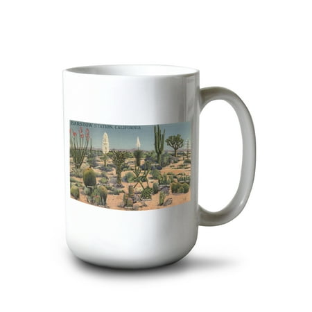 

15 fl oz Ceramic Mug Barstow California Desert Plants Dishwasher & Microwave Safe