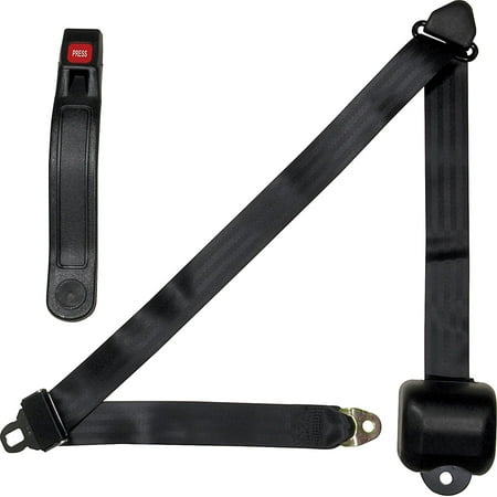 - Allstar Performance Lap/Shoulder Seat Belt Push Button Buckle Black P/N 98115