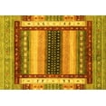 thumbnail image 1 of Ahgly Company Indoor Rectangle Abstract Yellow Modern Area Rugs, 2' x 4', 1 of 4