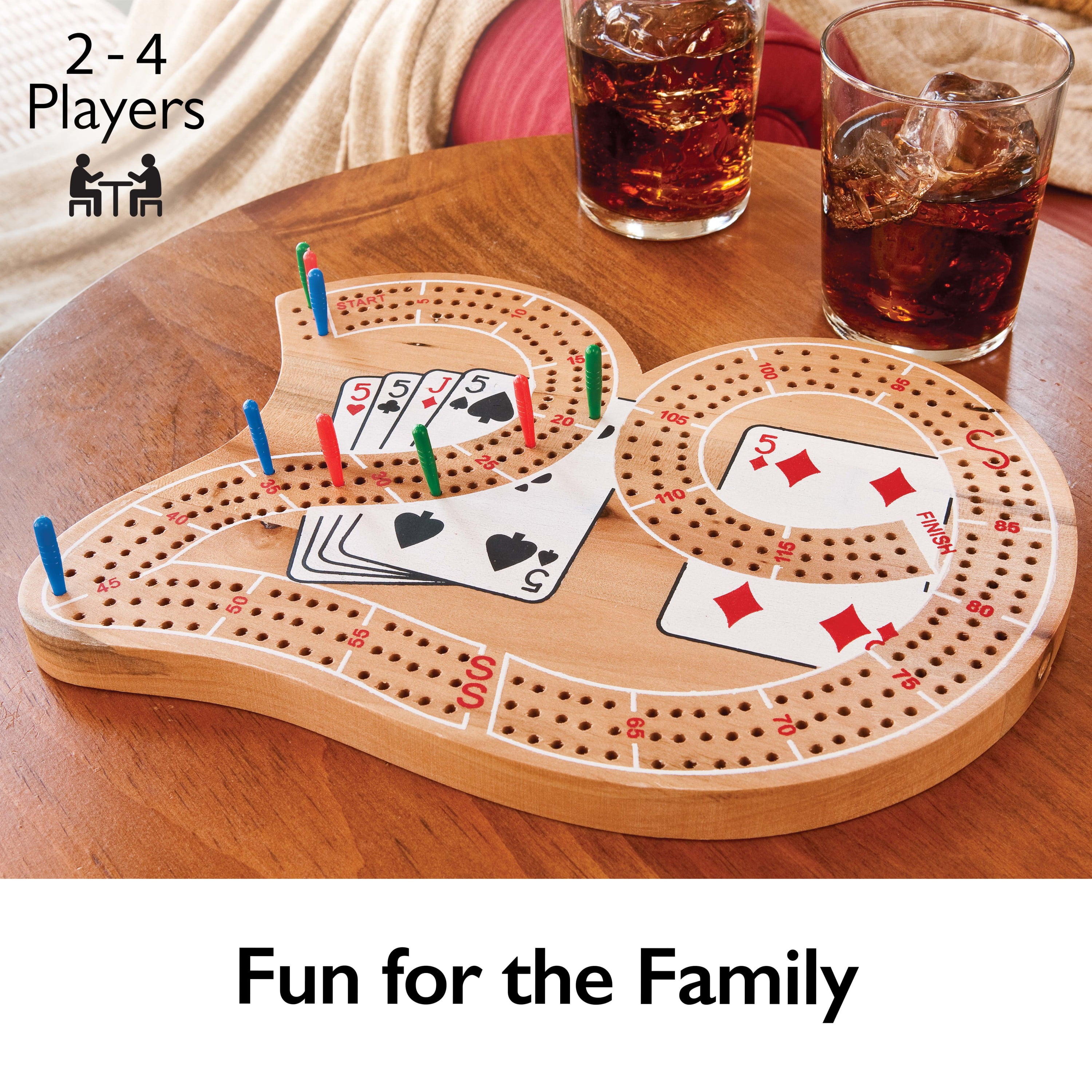 Mainstreet Classics Wooden Cribbage Board 