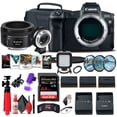 thumbnail image 1 of Canon EOS R Mirrorless Digital Camera (Body Only) New (3075C002) + EF 50mm Lens + Mount Adapter + 64GB Memory Card + Photo Software + 2 x LPE6 Battery + More(International Model), 1 of 8