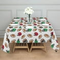 thumbnail image 3 of Football Helmets and Balls Pattern Square Tablecloth,Waterproof Square Table Cover,Wipeable Spillproof Washable Table Cover for Home Kitchen Party Decor 52"x52"(132x132cm), 3 of 6
