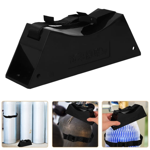 unbranded Soporte De Gas Para De Propano Negro Con Correa Ajustable Para Montaje En Pared Seguro Y Duradero