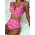 thumbnail image 6 of SHEWIN Womens Swimsuits Sets Bikinis Sets 2 Piece Tummy Control Bathing Suits High Waisted Swimwear Floral Swimming Suits Push Up Beach Vacation Outfits Rose Floral XL, 6 of 10