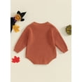 thumbnail image 4 of Suealasg Newborn Baby Boys Girls Halloween Outfits Long Sleeve Pumpkin Embroidery Sweater Romper 3 6 9 12 18 Months Infant Fall Warm Sweatshirt Tops, 4 of 7