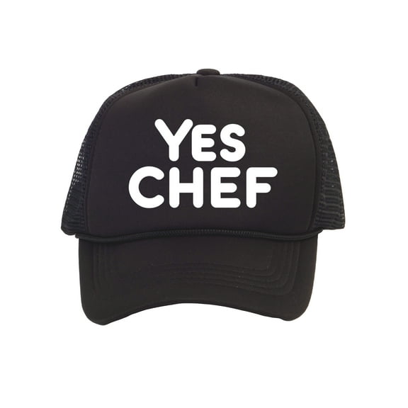 Top Headwear Yes Chef Hat - Snapback Trucker Hat For Men Black