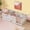 White, variant on Mirightone Rubber Wood Montessori Twin Bed Frame with High Rails, Twin Floor Bed with Door and 6 Slats, No Box Spring Needed, White