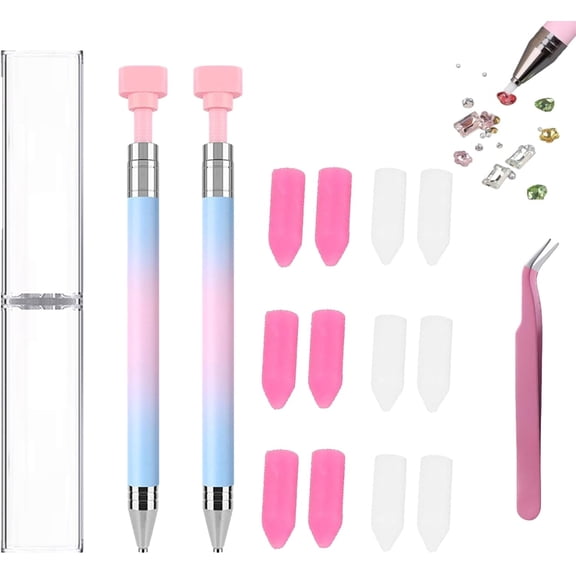 Automatic Refillable Wax Pen, Rapid Gem & Rhinestone Picker for Nail & Art Design (A)