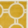thumbnail image 4 of SAFAVIEH Cambridge Joss Geometric Circles Wool Area Rug, Gold/Ivory, 2' x 3', 4 of 5