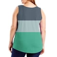 thumbnail image 3 of Débardeur d'Été Décontracté Ample Imprimé à Col Rond Sans Manches pour Femmes Grande Taille, 3 of 7