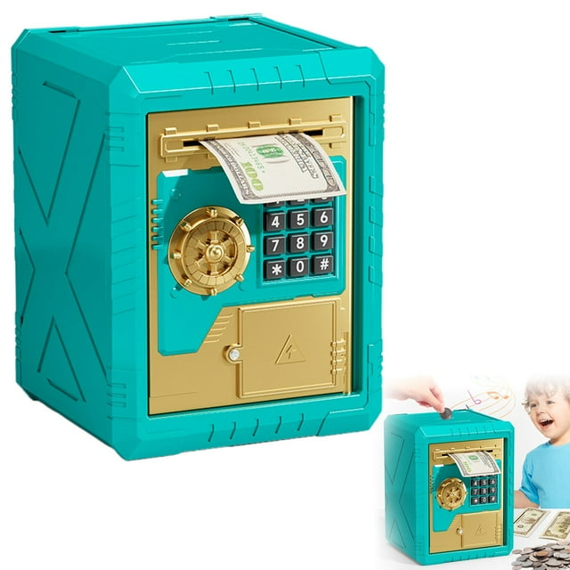 HUASHENG Banque Électronique avec Serrure à Code Boîte d'Épargne Rangement de Divers Articles Plusieurs Couleurs au Choix Chargement Usb
