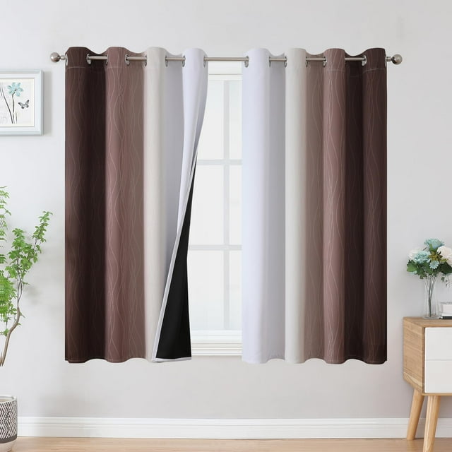 Cortinas Estelar Textiler Ombre Blackout 132x114 cm 2 Paneles