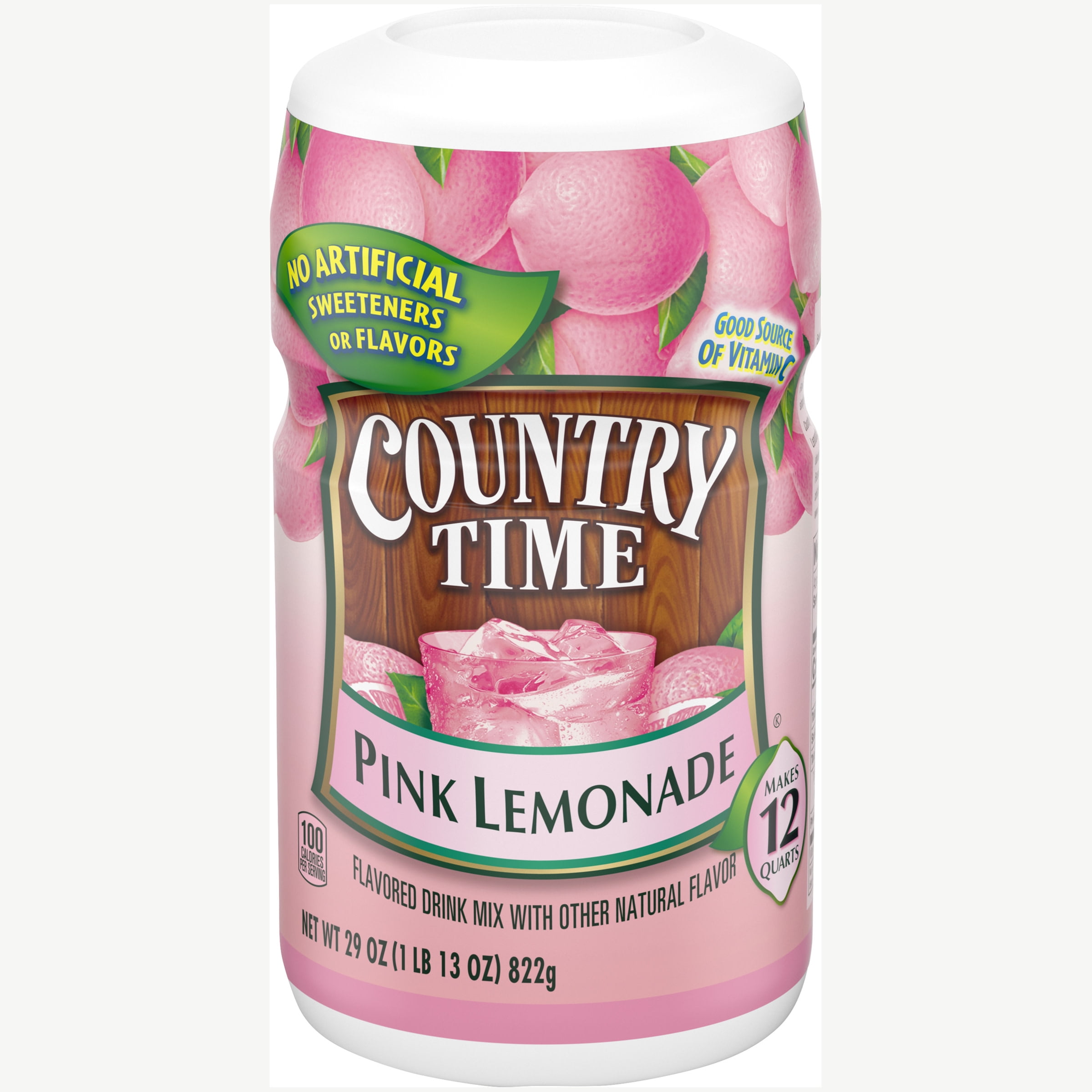 Country Time Pink Lemonade Naturally Flavored Powdered Drink Mix 29 Oz Canister 9264