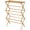 Natural Bamboo, variant on X-Frame Wood Clothes Drying Rack with Slanted Feet, Smooth Vinyl Rods, 23.8 Feet Hanging Space, Ready to Assemble, Natural Wood Finish