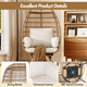 thumbnail image 1 of Sillón Grande Giratorio 360° para Interior y Exterior, Estructura de Acero Resistente, Cojín Suave para Patio y Balcón, 1 of 3