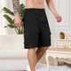 thumbnail image 1 of pstuiky Pantalones cortos cargo para hombre, Pantalones cortos casuales, cómodos, lisos, con bolsillos, con cordón y vendaje para hombre Pantalones cortos para correr para hombre, 1 of 9
