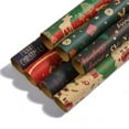thumbnail image 2 of 6 Rolls Christmas Wrapping Paper Christmas Gift Wrapping Papers Kraft Gift Packing Paper Winter Birthday Holiday Christmas Gift Paper Christmas Theme Pattern Wrap Paper, 2 of 6
