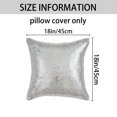 thumbnail image 7 of REGALWOVEN Sequin Throw Pillow Covers, Pack of 2 Glitter Decorative Pillow Cases Personalized Cushion Covers Silver 18" x 18", 7 of 7
