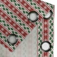 thumbnail image 4 of Ambesonne Snowflake Grommet Curtain, Holly Berries Banner, 50" x 120", Ruby Fern Green, 4 of 6