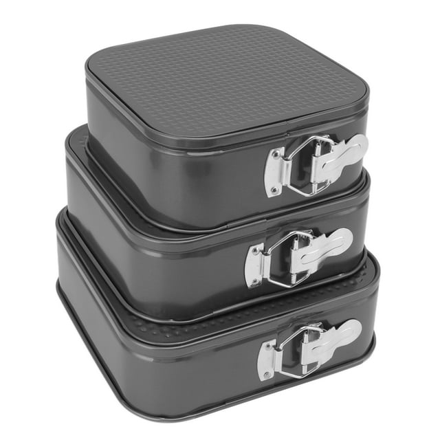 JUEGO DE MOLLES DESMONTABLES, Moldes Cuadrados para pasteles, Molde Para Tarta de Queso, pasteles desmontables moldes, Antiadherente molde para Hornear Con Diseño A Prueba de