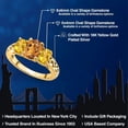 thumbnail image 2 of Gem Stone King 18K Yellow Gold Plated Silver Orange Red Madeira Citrine and Yellow Citrine Filigree Style 3 Stone Ring for Women (2.00 Cttw, Oval 8X6MM and 6X4MM) (Size 8), 2 of 6