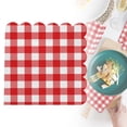 thumbnail image 2 of BINGLI 25 Pcs Serviettes à Bord Festonné Rouges et Blanches 6,5 Po Décoration en Papier à Carreaux Rouges Fournitures de Fête Serviettes à Dessert à Carreaux Rouges Légers pour Garçons Mariage Anniversaire Shower de Bébé Pique-Nique Souvenir de Fête, 2 of 9