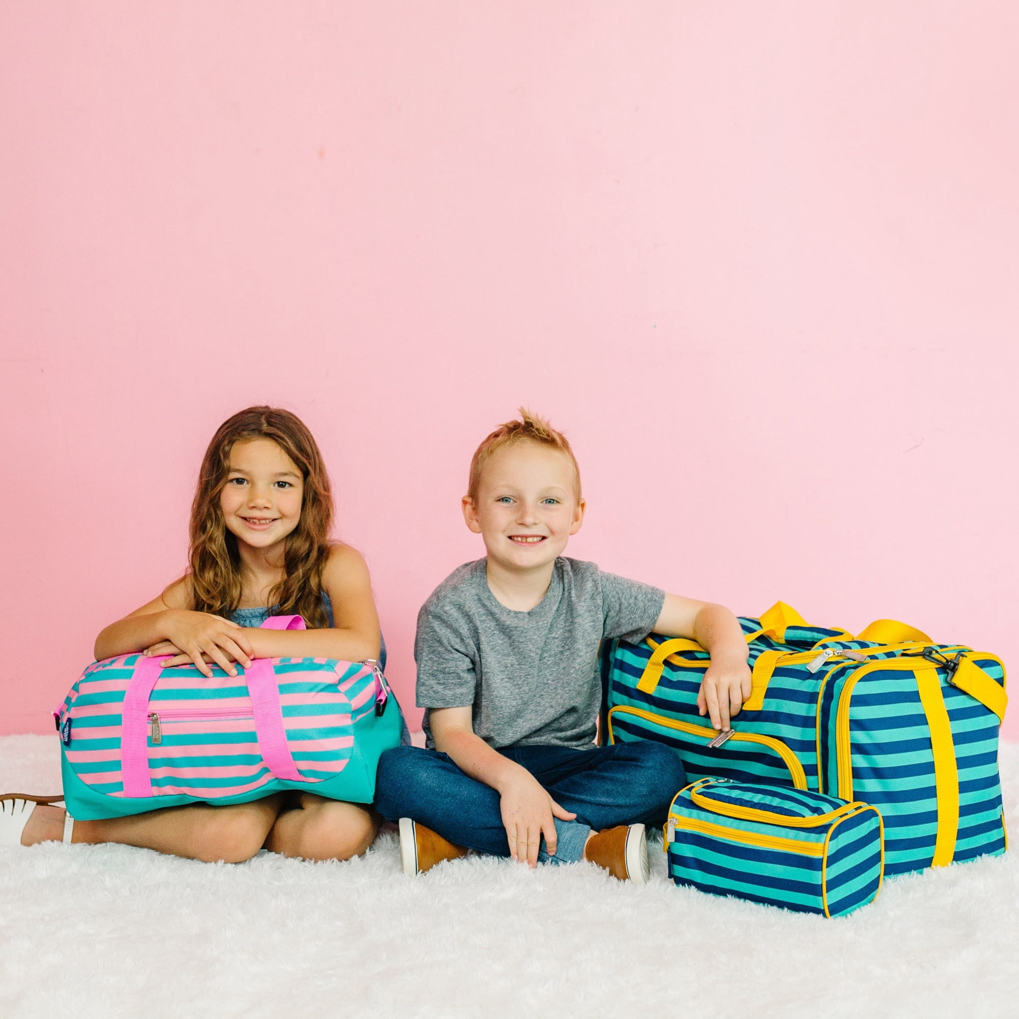 Wildkin Kids Travel Toiletry Bag (Blue Stripes)