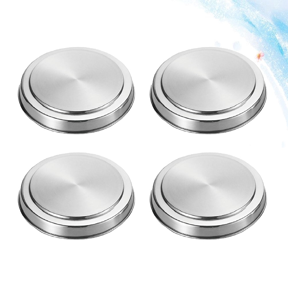 CATIEBYE 4PCS Stainless Steel Cooker Cover for Gas Hob Protect Burner Easy Clean