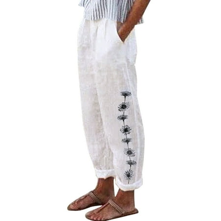 

Larisalt Womens Pants Casual Women s Comfy Pajama Pants Casual Drawstring Palazzo Lounge Wide Leg Pants Black M