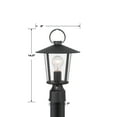 thumbnail image 5 of Crystorama Andover 1 Light Matte Black Outdoor Lantern Post - 9"W x 14.5"H, 5 of 5