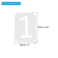 thumbnail image 2 of Uxcell 2 Inch Number Stencils, 20 Pack Reusable Plastic Numbers Templates Set 0-9 for Painting Style 2, White, 2 of 6