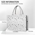 thumbnail image 3 of Large Capacity Tote Bag,White Black Cat Planet Star Moon Pattern Handbag Fashion Luxury Tote Bag,15.7"x13"x 5.1" Inches,Laptop Compatible, 3 of 5