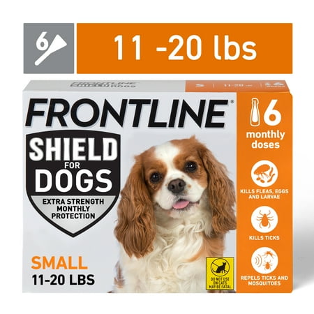 UPC: 0350604064923 | FRONTLINE® Shield for Dogs Flea & Tick Treatment  Small Dog  11-20 lbs  Orange Box  6ct