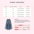 thumbnail image 7 of TTAO Kids Girls High Waist Bowknot Mesh Tutu Tulle Skirts Tiered A-line Wedding Princess Birthday Party Skirts Skorts Blue Beige 5-6, 7 of 7